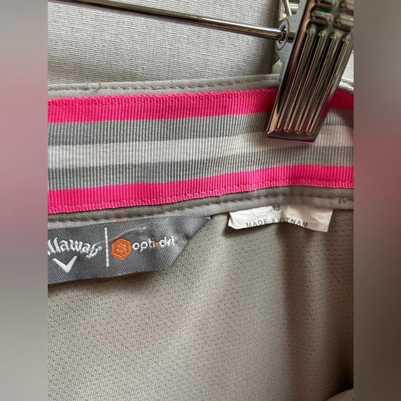 Callaway Opti Dry Grey Pleated Golf  Skirt Skort Sz 10 - Picture 9 of 12